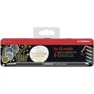 Stabilo: Zestaw 6 metalicznych flamastrów Pen 68 w metalowym pudełku