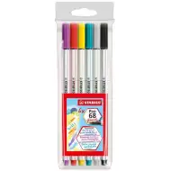 Stabilo: Zestaw flamastrów pędzelkowych Pen 68 brush 6 sztuk