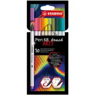 Stabilo: Zestaw pisaków pędzelkowych Pen 68 Brush ARTY, 10 sztuk