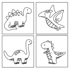 Sticker Art: Zestaw kolorowanek z naklejkami Dinozaury - Comansi zdjęcie 2