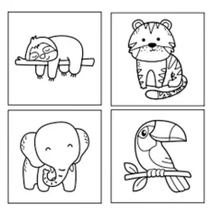 Sticker Art: Zestaw kolorowanki z naklejkami Zwierzęta - Comansi zdjęcie 2