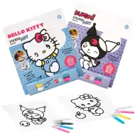 Sticker Art: Zestaw naklejek do kolorowania Hello Kitty różne rodzaje 1 sztuka - Comansi