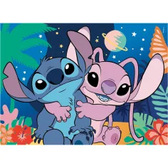 Stitch 2 w 1 puzzle 24-elementowe i kolorowanka 35x25 cm - Lisciani zdjęcie 2