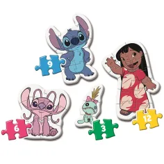 Stitch 4 w 1 Supercolor puzzle kształtowe - Clementoni zdjęcie 2