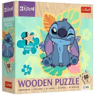Stitch tropikalna przygoda 50-elementowe puzzle drewniane - Trefl
