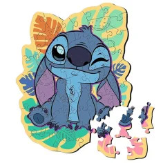 Stitch tropikalna przygoda 50-elementowe puzzle drewniane - Trefl zdjęcie 2