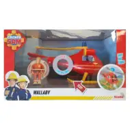 Strażak Sam: Zestaw zabawkowy helikopter strażacki Wallaby ze światłem i dźwiękiem, z akcesoriami - Simba Toys