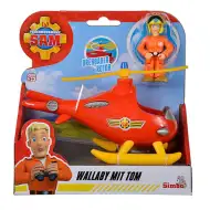 Strażak Sam: helikopter Wallaby z figurką Toma - Simba Toys