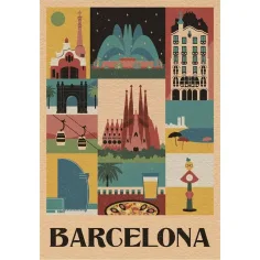 Styl w mieście Barcelona, puzzle 1000 elementów - Clementoni zdjęcie 2