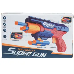 Super Gun: Pistolet na strzałki z pianki z nabojami, o zasięgu 12 metrów, 23x13 cm zdjęcie 3