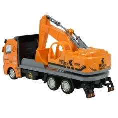 Super Truck: Ciężarówka z kołem zamachowym z koparką 19 cm zdjęcie 2