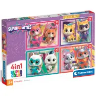 SuperKoty 4 w 1 puzzle 12, 16, 20 i 24 elementów - Clementoni