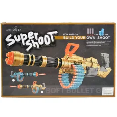 SuperShoot: Elektroniczny gigantyczny karabin maszynowy na piankowe pociski z nabojami i akumulatorem, 70 cm zdjęcie 11