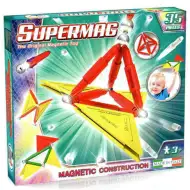 Supermag: zestaw konstrukcyjny z 35 magnetycznymi elementami i panelami