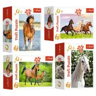 Świat koni 54-elementowe mini puzzle w różnych wariantach - Trefl