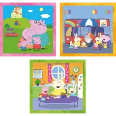 Świnka Peppa 3 x 48-elementowe puzzle Super Color - Clementoni zdjęcie 2