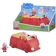 Świnka Peppa: zestaw figurek Peppy i czerwonego samochodu rodzinnego - Hasbro