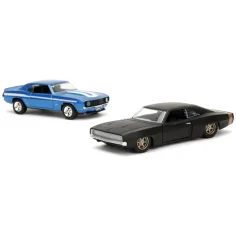 Szybcy i Wściekli: 1969 Chevrolet Camaro i 1968 Dodge Charger Widebody, zestaw 2 sztuki w skali 1/32 - Jada Toys zdjęcie 5