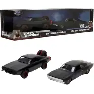 Szybcy i wściekli: Dodge Charger R/T 1970 &amp; Dodge Charger Widebody 1968 Dom Toretto - metalowe autka 2 sztuki w zestawie, skala 1/32, 13 cm - Jada Toys