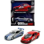 Szybcy i wściekli: Mitsubishi Lancer Evolution IX i Nissan Skyline GT-R (BNR34) zestaw 2 sztuki w skali 1/32 - Jada Toys