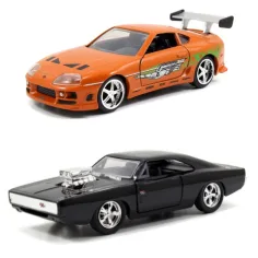 Szybcy i wściekli: Zestaw bliźniaczy metalowych aut Dodge Charger R/T i Toyota Supra 1/32 - Simba Toys zdjęcie 2