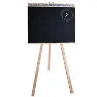 Tablica rysunkowa na stojaku z zegarem