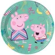 Talerzyki papierowe Peppa Pig, zestaw 8 sztuk.