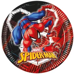 Talerzyki papierowe Spider-Mana, zestaw 8 szt., 20 cm