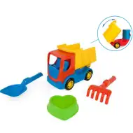 Tech Truck Wywrotka z zestawem do piaskownicy 23 cm - Wader