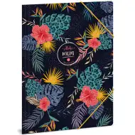Teczka z gumką w kwiatowy wzór „Aloha night”, format A4
