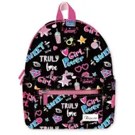Tesoro: Girl Power czarno-różowy mini plecak