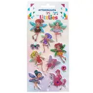 The Littlies: Wróżki 3D wypukłe naklejki zestaw na arkuszu 10x22 cm