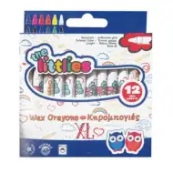 The Littlies: Zestaw 12 kolorowych kredek świecowych XL