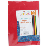 The Littlies: Zestaw kolorowego papieru kreatywnego A4 50 arkuszy