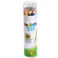 Tita 24-sztukowy zestaw kolorowych kredek w tubie - Carioca