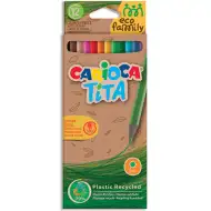 Tita Eco Family kolorowe kredki zestaw 12 sztuk - Carioca