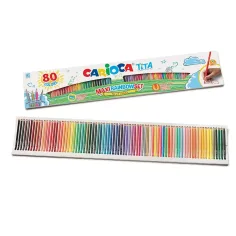 Tita Maxi Rainbow zestaw 80 kolorowych kredek - Carioca zdjęcie 2