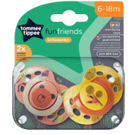 Tommee Tippee: Fun Friends – zestaw 2 smoczków do zabawy (6–18 mies.)