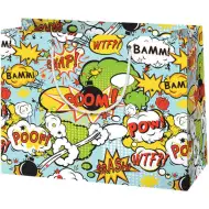 Torba prezentowa średniego rozmiaru z motywem BOOM 18x22,7x10 cm