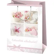 Torba prezentowa w rozmiarze XL z motywem i napisem ślubnym, 33x15x44 cm