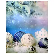 Torba prezentowa z wzorem świątecznych ozdób 26x32x12,5 cm