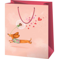 Torebka prezentowa w rozmiarze standardowym z motywem jamnika 11×6×14 cm