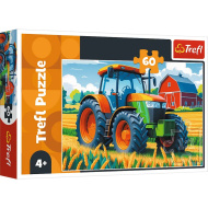 Traktor gospodarza — puzzle 60 elementów - Trefl