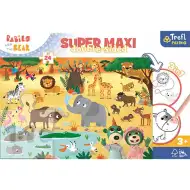 Treflik safari SuperMaxi dwustronne puzzle 3 w 1, 24 elementy