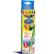 Trójkątne kredki Jumbo zestaw 6 sztuk - Carioca