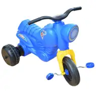 Trójkołowy rowerek napędzany nogami w kolorze niebieskim - D-Toys