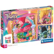 Trolle 3: 3 w 1 zestaw puzzli 48 elementów - Clementoni