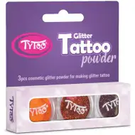TyToo: Zestaw brokatu 3 x 2,5 ml Pomarańczowy, Jasnobrązowy, Brązowy