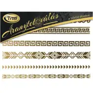 TyToo: Zestaw złotych tatuaży bransoletka i łańcuszek na kostkę 21x15cm