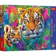 Tygrysy w dżungli 500-elementowe premium pluszowe puzzle - Trefl